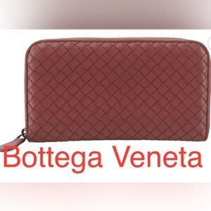 Authentic Bottega Veneta Pink Full inclusion Zip Wallet with box & dust bag.